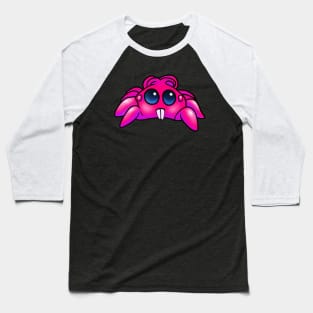 Cute Pink Spider With Crooked Teeth Baseball T-Shirt
